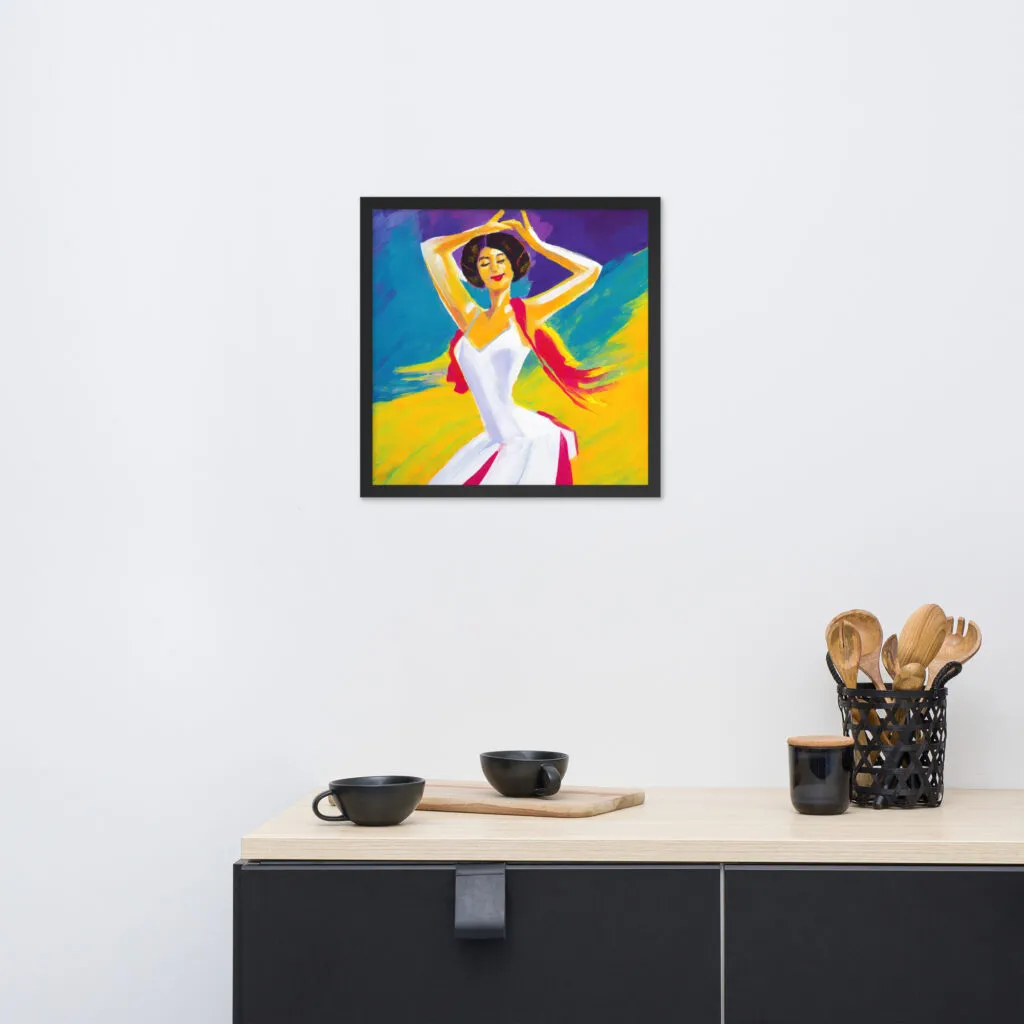 Danseuse Flamenco Style Pop Art Poster avec Cadre format 457 x 457 mm chez Tableau Déco