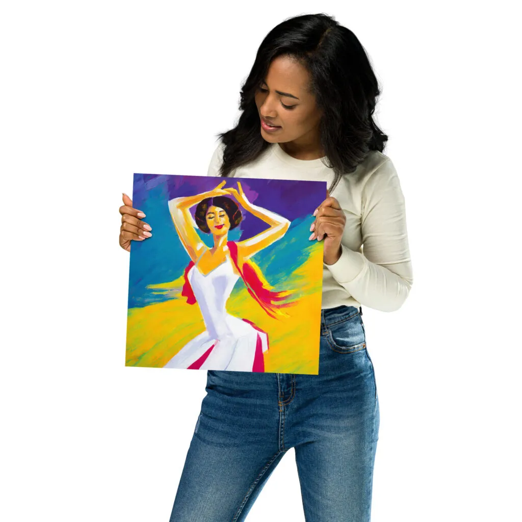 Poster danseuse flamenco style popart format 305 x 305 mm chez Tableau Déco