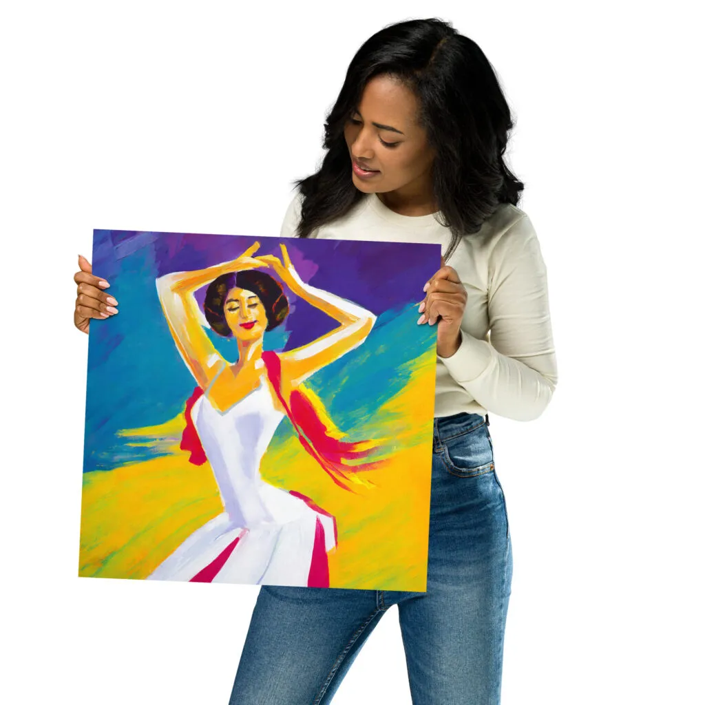Poster danseuse flamenco style popart format 406 x 406 mm chez Tableau Déco