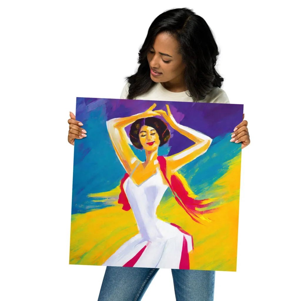 Poster danseuse flamenco style popart format 457 x 457 mm chez Tableau Déco