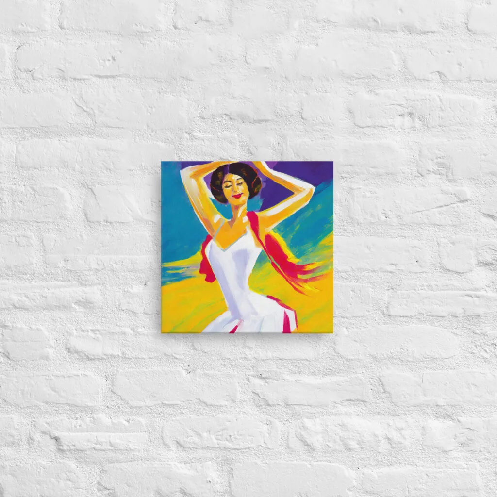 Tableau toile danseuse flamenco style pop art format 305 x 305 mm chez Tableau Déco